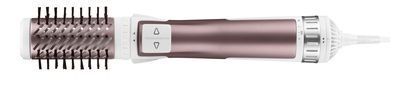 Rowenta Фен-щітка Brush Activ Premium Care, 1000Вт, 2 режими, іоніз-я, хол. обдув, оберт. насадок, кераміка, рожево-білий CF9540F0 фото
