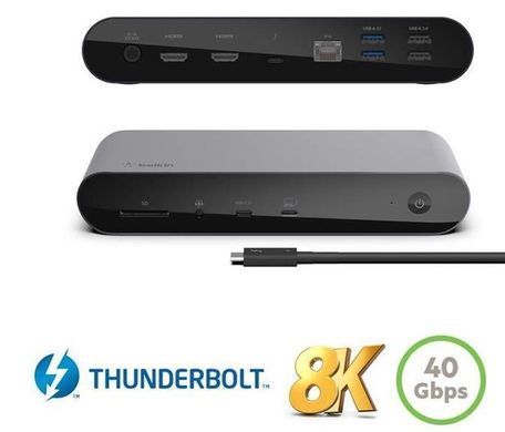 Belkin Докстанція USB-C Thunderbolt 4 Triple Display Dock 8K INC006VFSGY фото
