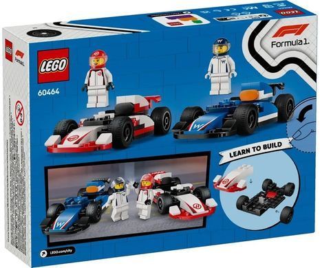 LEGO Конструктор LEGO City Автомобілі для перегонів F1 команд Williams Racing та Haas F1 60464 фото