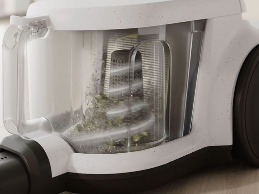 Electrolux Пылесос контейнерный, 850Вт, конт пыль -2л, HEPA12, 3 насадки, белый EL51C2SW фото