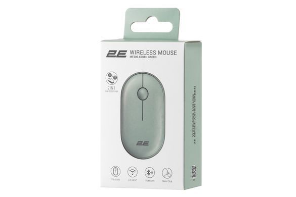 Мышь 2E MF300 Silent WL BT Ashen green 2E-MF300WGN фото