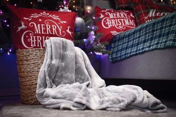 ARDESTO Подушка декор. Happy Holidays 45х45см, 100% полиэстер, красный