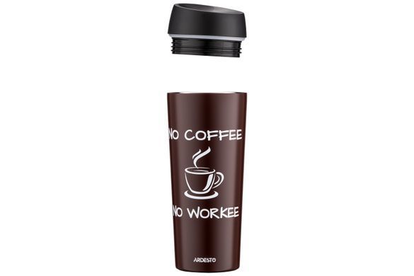 ARDESTO Термочашка Coffee Time 450 мл, нержавеющая сталь, коричневый AR2645CB фото