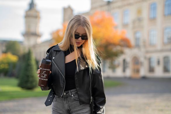 ARDESTO Термочашка Coffee Time 450 мл, нержавеющая сталь, коричневый AR2645CB фото