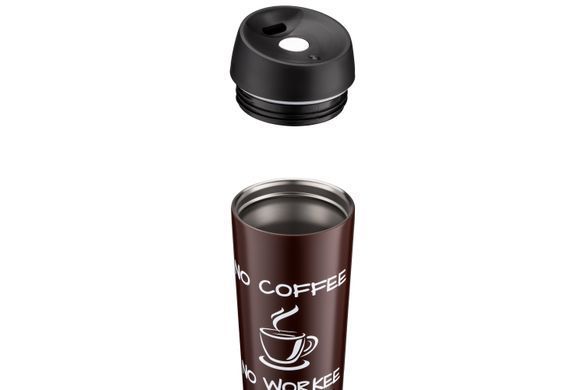 ARDESTO Термочашка Coffee Time 450 мл, нержавеющая сталь, коричневый AR2645CB фото
