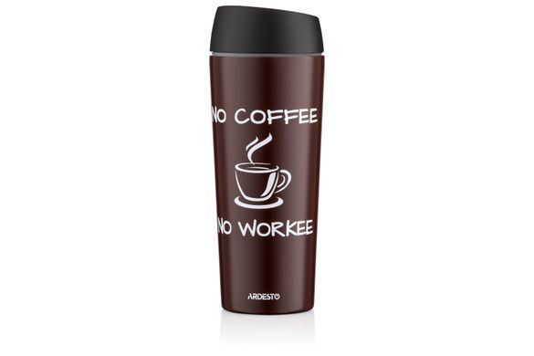 ARDESTO Термочашка Coffee Time 450 мл, нержавеющая сталь, коричневый AR2645CB фото