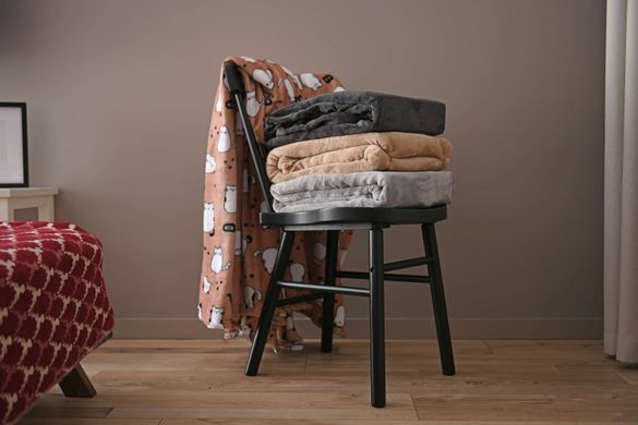 ARDESTO Плед Embossed, 200х220см, тауп, 100% полиэстер