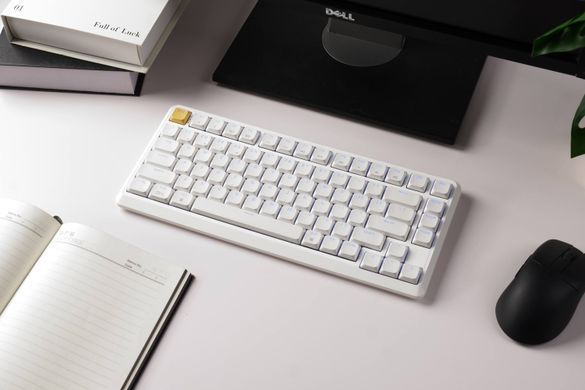 Keychron Клавіатура механічна J1 82Key, K pro Red, WL/BT/USB-A, QMK, Hot-swap, EN/UKR, RGB, білий J1-Q1-UA фото