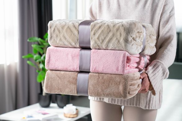 ARDESTO Плед Embossed, 200х220см, тауп, 100% полиэстер