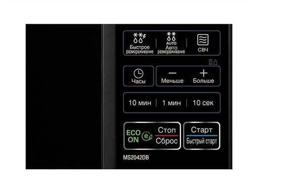 Микроволновая печь LG, 20л, электр. управл., 700Вт, дисплей, черный MS2042DB фото