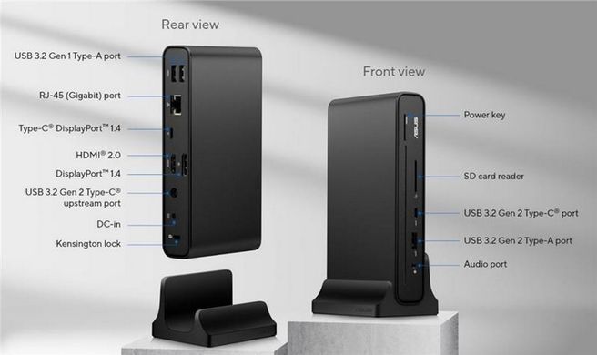 ASUS Док-станцiя DC300 Triple Display USB-C Dock 90XB08CN-BDS010 фото