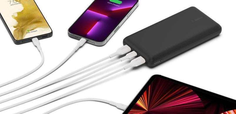 Belkin Акумулятор портативний літій-іонний Power Bank 20000мА&middot;год, 15Вт, 2хUSB-A/USB-C, чорний BPB012BTBK фото