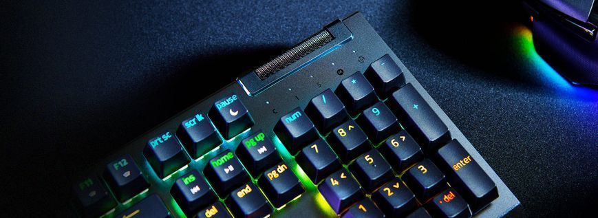 Razer Клавиатура механическая BlackWidow V4 X 110key, Green Switch, USB-A, EN/RU, RGB, чёрный RZ03-04700800-R3R1 фото