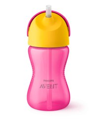Чашка Avent с трубочкой 300 мл. 12+ розовый SCF798/02 фото