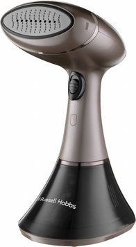 Відпарювач Russell Hobbs компактний Steam Genie Aroma, 1800Вт, 200мл, постійна пара - 32гр, керам. підошва, чорно-коричневий 28040-56 фото