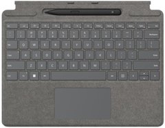 Комплект Microsoft Surface Pro 9 (клавіатура Pro Signature Platinum + стилус Surface Slim Pen 2 Black) 8X8-00061 фото