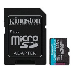 Карта пам'яті Kingston 128GB microSDXC C10 UHS-I U3 A2 R170/W90MB/s Canvas Go Plus + SD адаптер - купити в інтернет-магазині Coolbaba Toys
