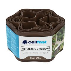 Стрічка газонна Cellfast, бордюрна, хвиляста, 10см x 9м, коричневий 30-011H фото