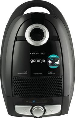 Gorenje Пилосос Gorenje мішковий, 800Вт, конт пил -3л, HEPA, телескоп трубка, чорний VCE21ECBK фото