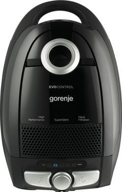 Gorenje Пилосос Gorenje мішковий, 800Вт, конт пил -3л, HEPA, телескоп трубка, чорний VCE21ECBK фото