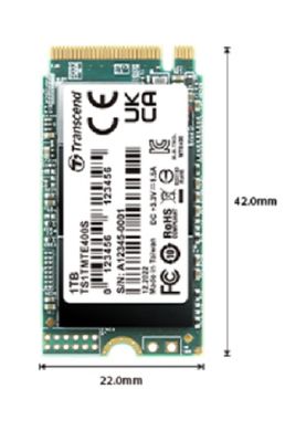 Transcend Накопичувач SSD M.2 1TB PCIe 3.0 MTE400S 2242 TS1TMTE400S фото