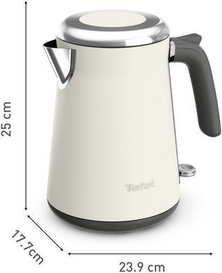 Tefal Электрочайник Collection 1.7л, Strix, нерж. сталь, белый KI666AE0 фото