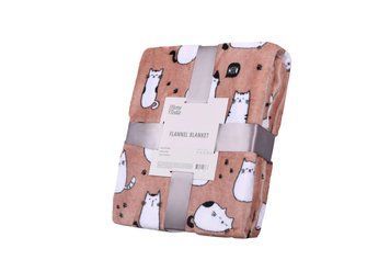 ARDESTO Плед Flannel, 160х200см, котики, 100% поліестер