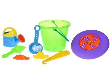 Same Toy Набір для гри з піском із Літаючою тарілкою (зелене відерце) (8 шт.) HY-1205WUt-2 фото