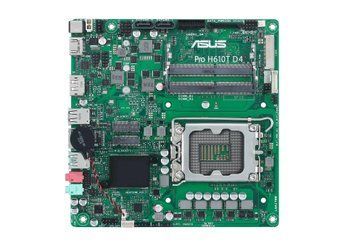 ASUS Материнcкая плата PRO H610T D4-CSM s1700 H610 2xDDR4 M.2 HDMI DP LVDS Thin mITX 90MB1AM0-M0EAYC фото