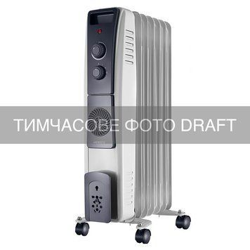 ARDESTO Обігрівач оливний ARDESTO OFH-07XF3 20м2, 1900Вт, вбуд. кер. теп-тор 400Вт, мех. кер-ння, 7 секцій, білий OFH-07XF3 фото