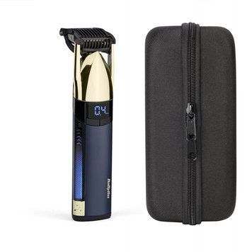 BaByliss Триммер Super-X Metal Series Navy&Gold Edition, для головы, усов и бороды, аккум., насадок-1, кейс, сталь, сине-золотой S992E фото