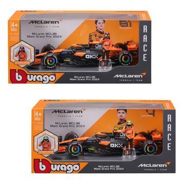 Автомодель с фигуркой - MCLAREN MCL38 (1:24) 18-28040 фото