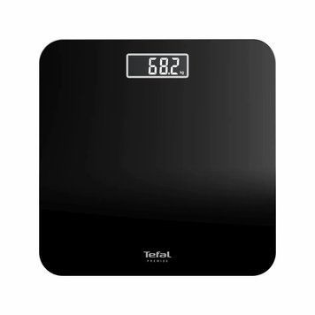 Tefal Ваги Tefal підлогові Premiss, 160кг, AAAx2 в комплекті, скло, чорний PP1800V0 фото