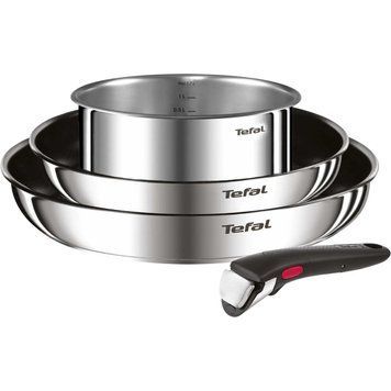 Tefal Набір посуду Tefal Ingenio Cook Eat, 4предмети, нержавіюча сталь, бакеліт, сталевий L881S404 фото