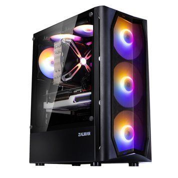 Zalman Корпус N4 Rev.1, без БЖ, 1xUSB3.0, 2xUSB2.0, 3x140mm RGB fans, 3x120mm RGB fans, TG Side Window, ATX, чорний N4REV.1 фото