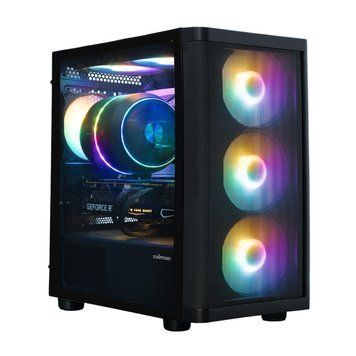 Zalman Корпус Zalman M4 SE без БП, 1xUSB3.0, 2xUSB2.0, 6x120мм FRGB, VGA 320мм, LCS ready, TG Side Panel, mATX, чорний M4SEBLACK фото