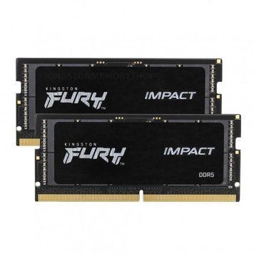 Kingston Память ноутбука DDR5 16GB KIT (8GBx2) 4800 FURY Impact KF548S38IBK2-16 фото