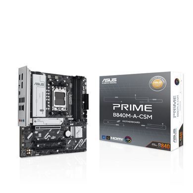 ASUS Материнcкая плата PRIME B840M-A-CSM sAM5 B840 4xDDR5 M.2 HDMI DP WiFi BT mATX CSM 90MB1J10-M0EAYC фото