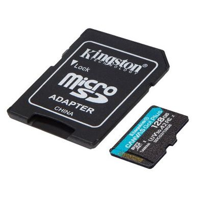 Карта пам'яті Kingston microSD 128GB C10 UHS-I U3 A2 R170/W90MB/s + SD SDCG3/128GB фото