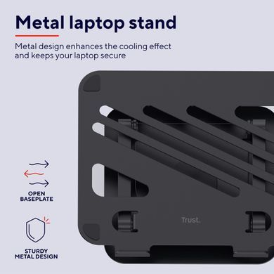 Trust Підставка для ноутбука Trust Zeff Metal, до 16", сірий 25482_TRUST фото