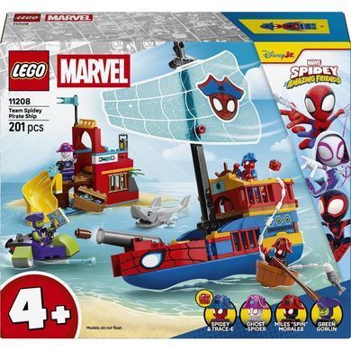LEGO Конструктор LEGO Spidey Піратський корабель команди Павука 11208- фото