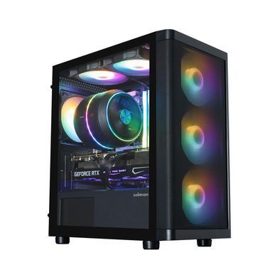 Zalman Корпус Zalman M4 SE без БП, 1xUSB3.0, 2xUSB2.0, 6x120мм FRGB, VGA 320мм, LCS ready, TG Side Panel, mATX, чорний M4SEBLACK фото