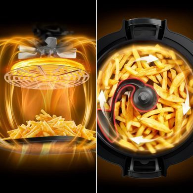 Tefal Мультиварка-скороварка Tefal Multicook Actifry, 1334Вт, чаша-6л, сенсорное управл., 14 програм, металл/пластик, черный MY741CF1 фото