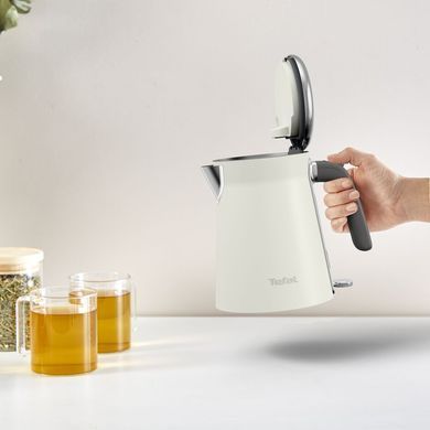 Tefal Электрочайник Collection 1.7л, Strix, нерж. сталь, белый KI666AE0 фото