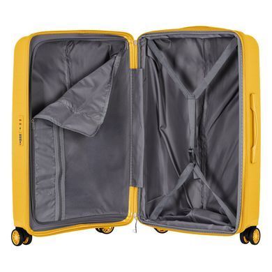 2E Suitcase Middle, Aero, polypropylen, 63/78 L, TSA, 4 wheels, EXP, amber yellow 2E-SPP-AERO-M-AY фото