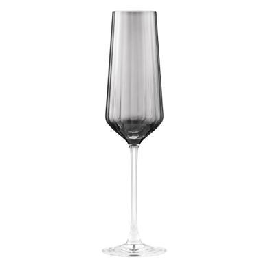 ARDESTO Champagne glasses set Black Mars 270ml, 2pcs, glass, grey AR2627GF фото