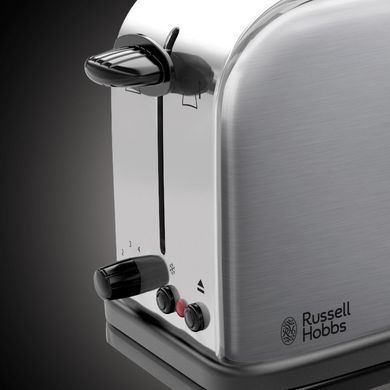 Тостер Russell Hobbs Oxford , 1000Вт, метал, довгі слоти, сріблястий 21396-56 фото