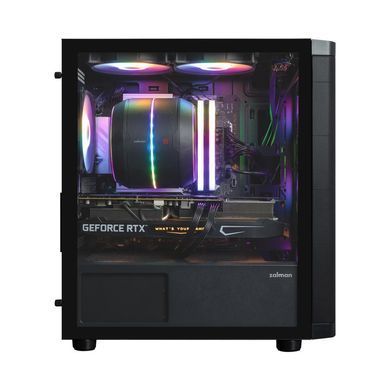 Zalman Корпус Zalman M4 SE без БП, 1xUSB3.0, 2xUSB2.0, 6x120мм FRGB, VGA 320мм, LCS ready, TG Side Panel, mATX, чорний M4SEBLACK фото