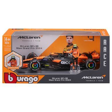 Автомодель з фігуркою - MCLAREN MCL38 (1:24) 18-28040 фото