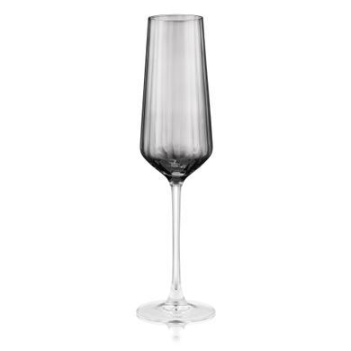 ARDESTO Champagne glasses set Black Mars 270ml, 2pcs, glass, grey AR2627GF фото